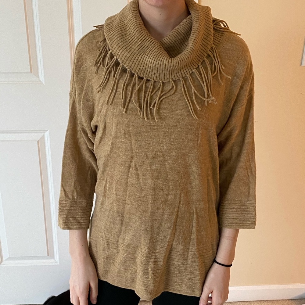 Dark Beige/Tan Chico’s Turtleneck Sz 0